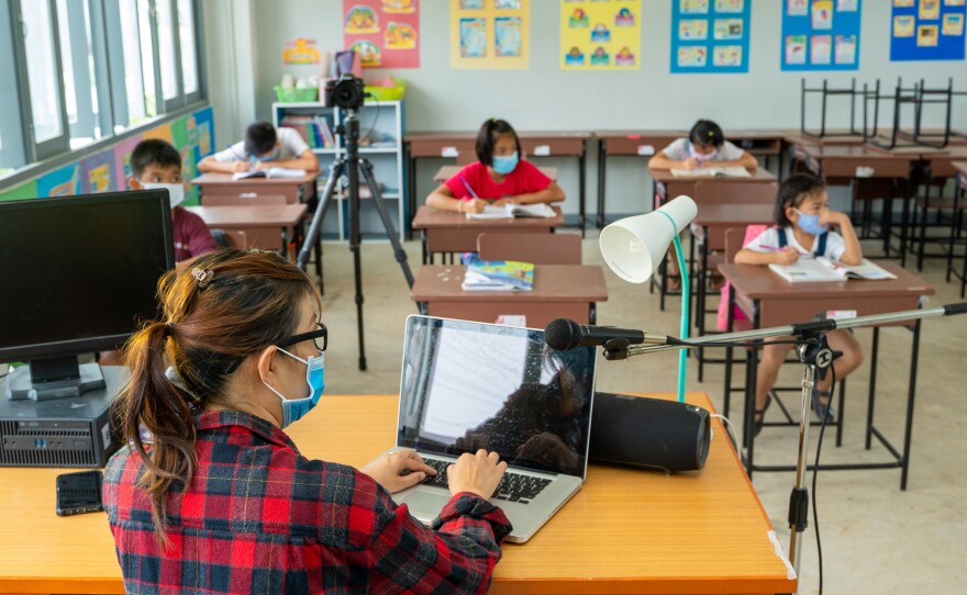 A mask mandate in schools will remain in New York state for now.