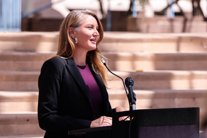 Representative Melanie Stansbury discusses the importance of stable housing in a person's life