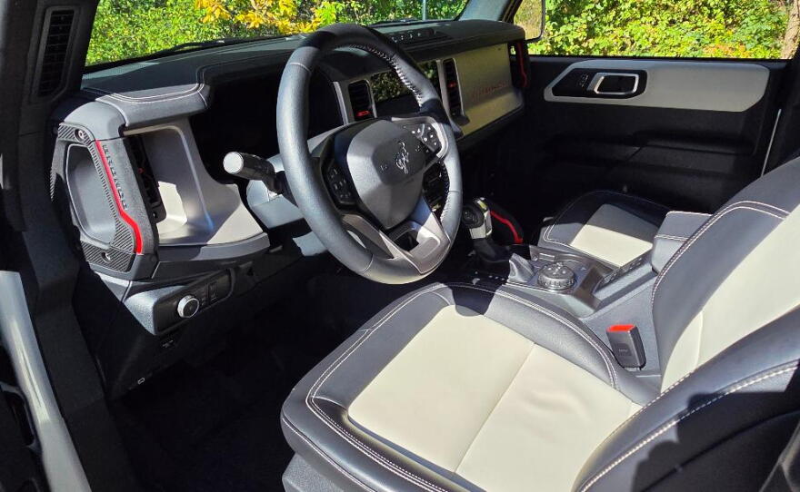 2026 Ford Bronco Outer Banks 4-door 4x4 badge interior