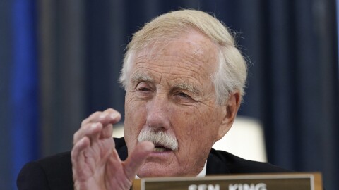 Sen. Angus King, I-Maine, speaks during a Senate Rules and Administration Committee hearing to examine the Electoral Count Act, Wednesday, Aug. 3, 2022, at the Capitol Hill in Washington.