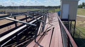 the collapsed bleachers