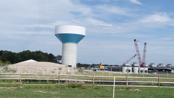 A brand-new City of Fort Wayne water tower went up next to the Google data center on the city's southeast side. Water usage is a concern around data center development.
