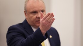 Rep. Jason Nemes, who chaired the House impeachment committee, argues for the articles of impeachment on the floor. It passed on March 20 on a largely party-line vote.