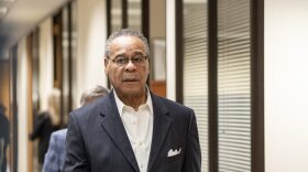 U.S. Rep Emmanuel Cleaver walks through the Missouri candidate filing process in February 2024.