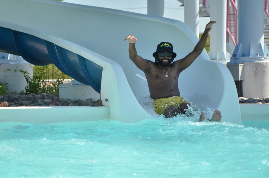 Jerome, a dad from Kansas City, said he brings his daughter to The Springs Aquatic Center because it's a safe play for her to be "adventurous."