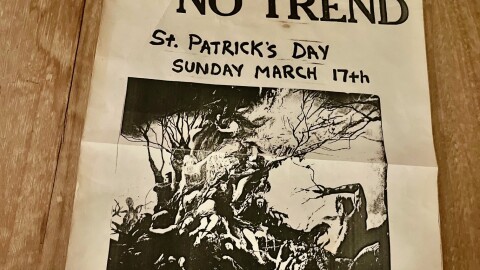 An original flier for a show at The Marble Bar from the 1980s from the Morgan/Goldsmith archives