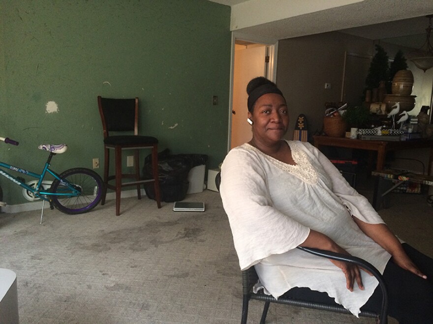 Jerline Green in her apartment located just outside of Columbia.