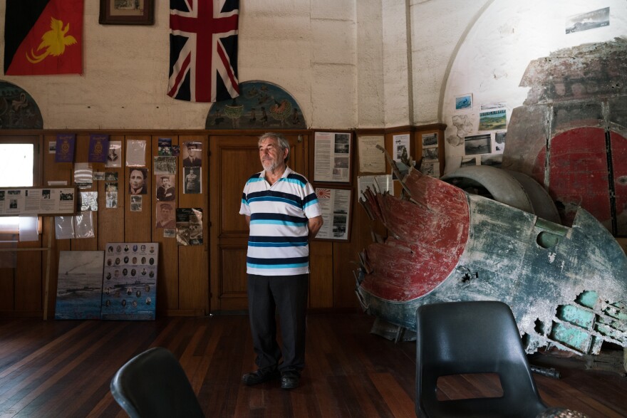 "Every time you dive a new wreck, you get the adrenaline rush," says David Flinn, at the New Guinea Club museum in Rabaul.