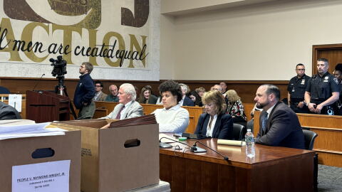 Raymond Wright, Jr. at Schenectady County Court during his trial for the murder of Samantha Humphrey on Oct. 30, 2026.