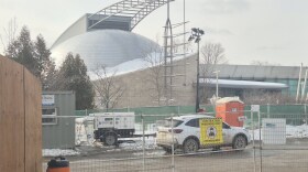 A now closed Ontario Science Center under construction. 