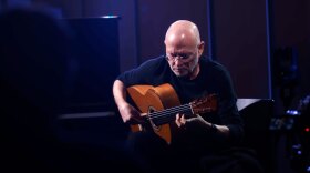 Guitarist Ottmar Liebert performs in the KNKX Studios in February 2026.