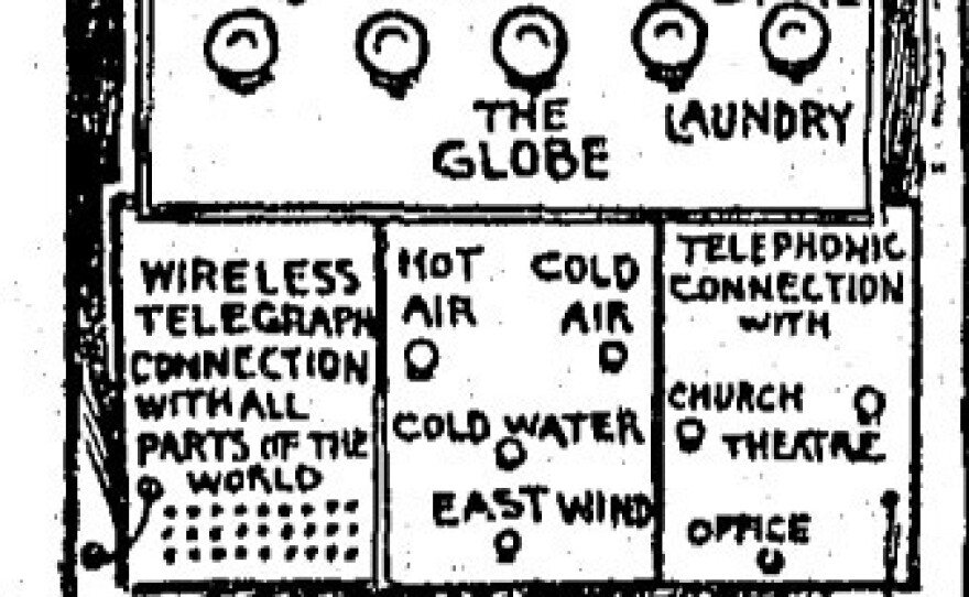 In 1900, Thomas F. Anderson wrote an article that imagined what Boston would look like in the year 2000, which included the delivery of food by pneumatic tubes. <strong></strong>