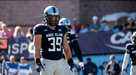 Cole Brockwell starts at linebacker for the University of Rhode Island Rams.