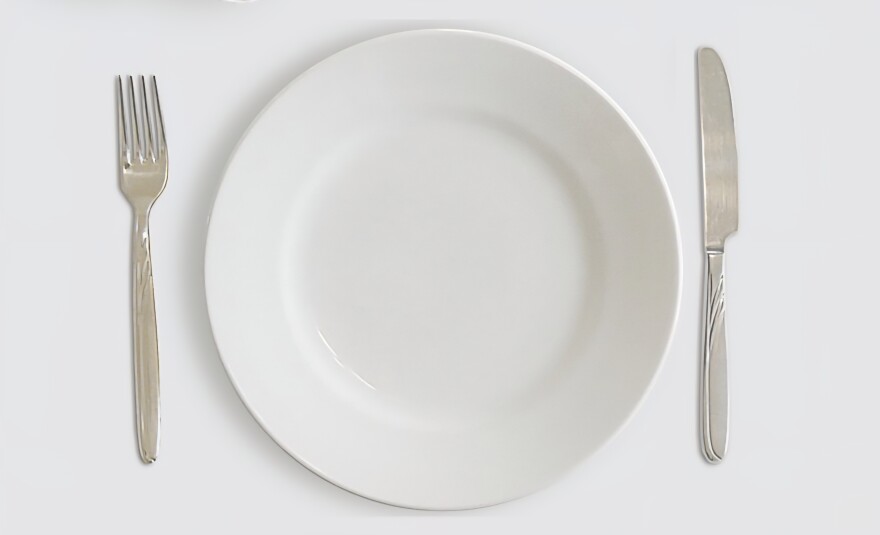 An empty plate.