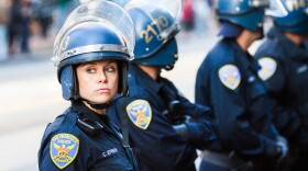 San Francisco police at a public demonstration
