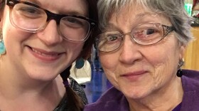 Mara Hall (host) and her mom, Linda, smile together.
