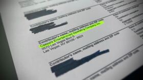 IRS record from the Democratic Governors Association that shows donations from Nevada-based casino companies.