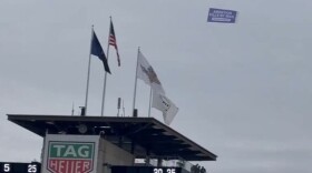 A banner advertising abortion pills flew over Indianapolis 500 events over the weekend.