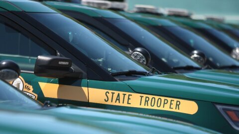 Vermont State Police vehicles