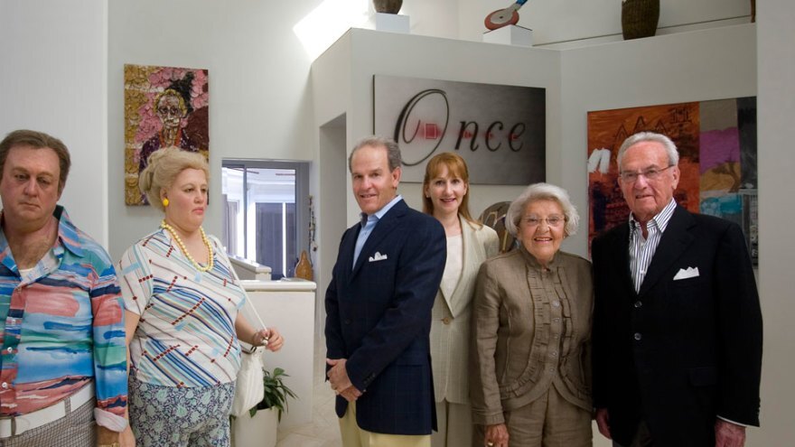 From left: Lewis, Sue, Margaret, and Jerry Nerman at the Nerman Museum of Contemporary Art.