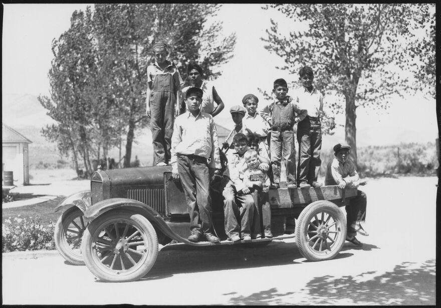 Stewart Indian School students in the 1930s.