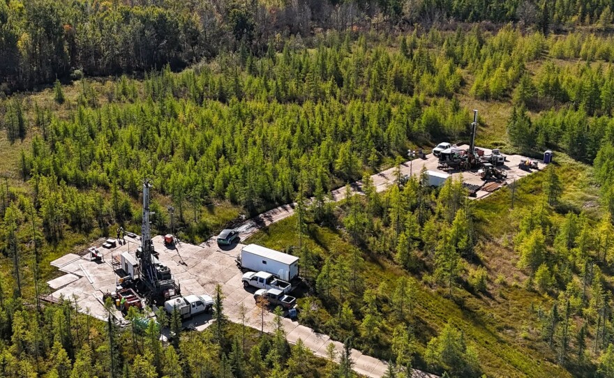 A drill site at the proposed Tamarack mining site.