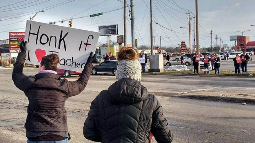 Teachers, students, and the community rallied for the school in February.