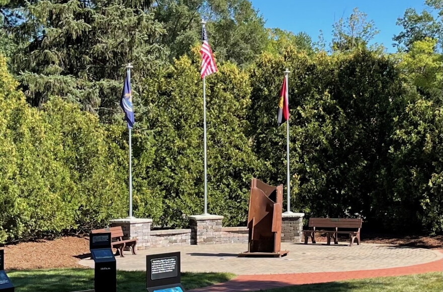 Grand Traverse 9/11 Memorial Park. Photo courtesty of the Grand Traverse Metro Fire Department. (IPR News)