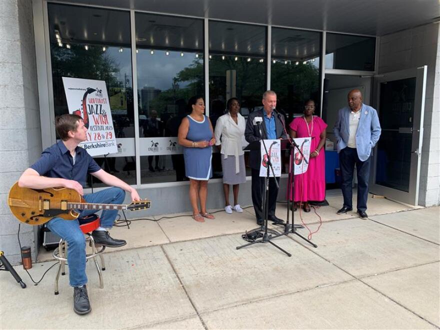 Jazz musician performing at a festival in 2025