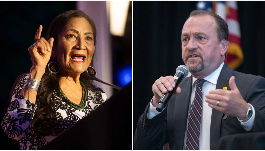 New Mexico gubernatorial candidates Deb Haaland and Gregg Hull.