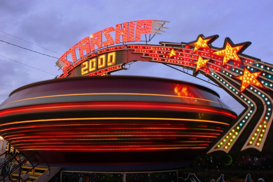 A spinning ride at the Tennessee State Fair in 2007. While UFO culture is widespread, it remains on the margins of scientific inquiry.