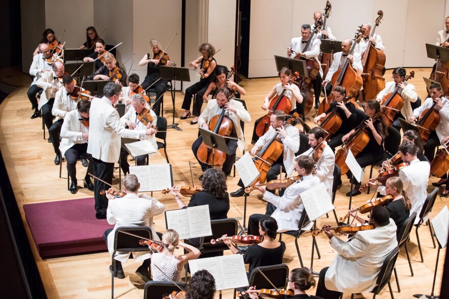 EMF's Festival Orchestra performs on stage