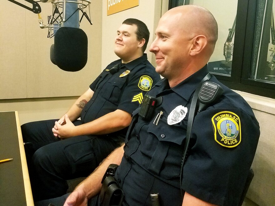 City of Columbia Police Officers Erskin Moody (left) and Ivan Birochak.