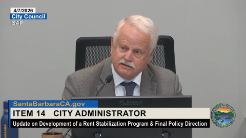 Santa Barbara mayor Randy Rowse opposed implementing rental protections for tenants, and instead pushed for the decision to go to voters.