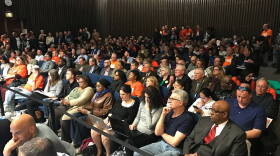 The council meeting room was packed with a lively crowd, the vast majority of whom erupted in applause when the votes came through.