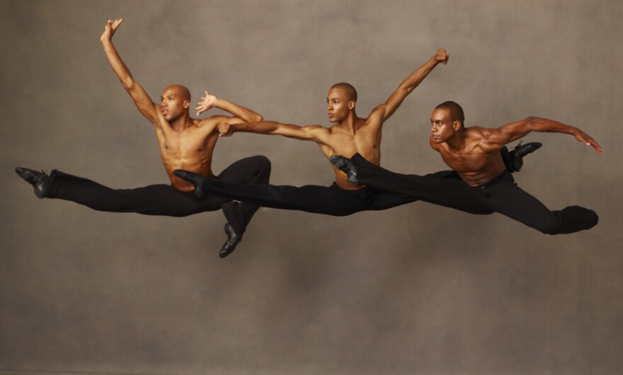 Members of the Alvin Ailey American Dance Theater perform <em>Revelations, </em>a piece set to gospel spirituals that Ailey choreographed when he was 29.