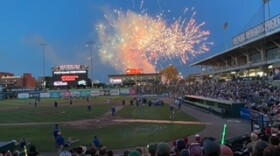 Fireworks at Four Winds Field following a South Bend Cubs game on July 5, 2025.