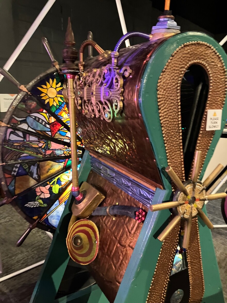 One of the 24 kaleidoscopes in the Putnam exhibit.