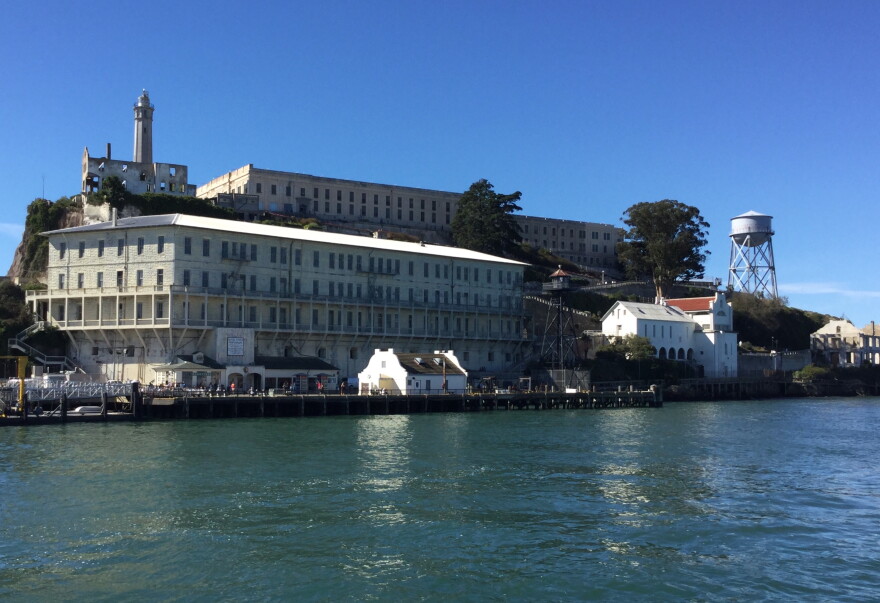 Alcatraz Island's boat docks are being repaired.