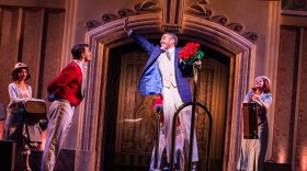 Kevin Del Aguila with the cast of SOME LIKE IT HOT