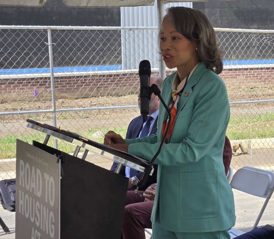 Sen. Lisa Blunt Rochester touts bipartisan housing legislation passed in Washington that is set up to bring affordable housing to Delaware on August 18, 2026.