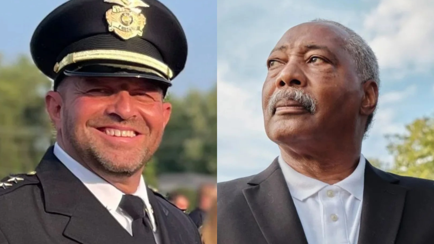 Marion County Sheriff candidates from left to right: Republican Tom Vaughn and Democrat Kelvis Williams.