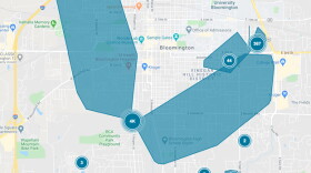 Duke Power Outage map at 1:50 p.m. Wednesday