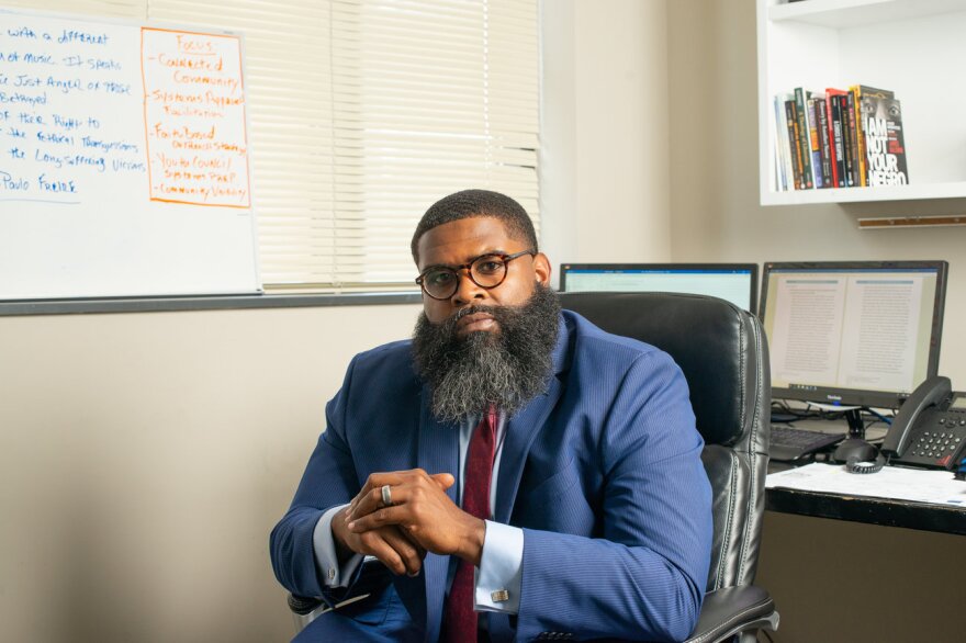 Don Thomas moved to Charlotte from Chicago. He's now the community impact director at Leading on Opportunity, an organization devoted to improving economic mobility. (Swikar Patel for NPR)