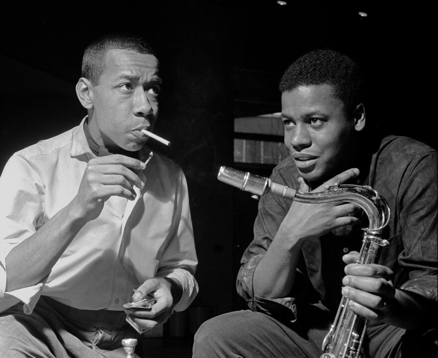 Lee Morgan (left) and Wayne Shorter.