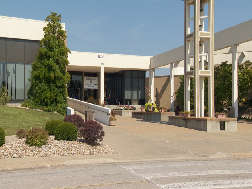 Front entrance of John A Logan College 