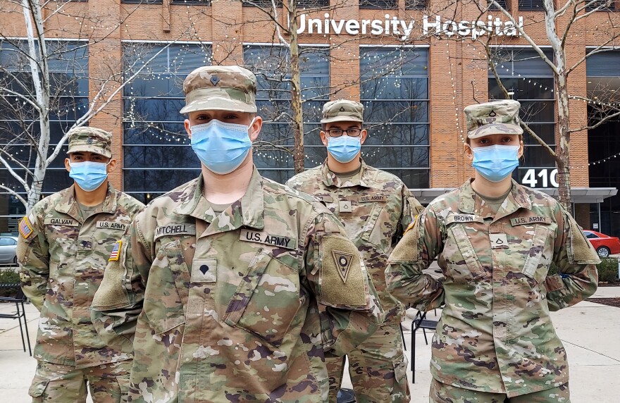 Ohio National Guard members helping out at Ohio State University hospitals