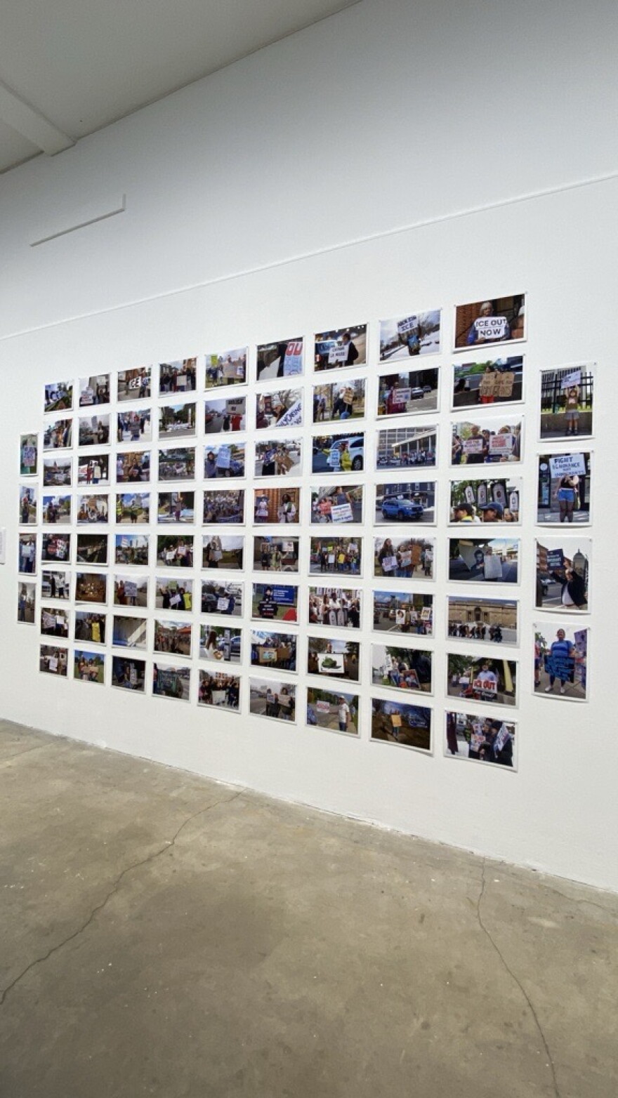 Photography installation at the Sanctuary: Borders & Belonging in 2026,” an exhibition at the Rochester Contemporary Art Center.