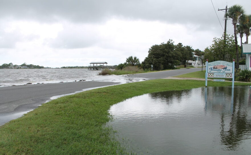 The Faraway Inn in Cedar Key floods from Tropical Storm Hermine. The storm surged beyond the bank on G Street and towards 3rd Street where three rooms at the inn are located.