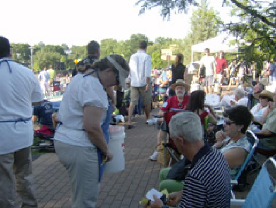 Those attending the Charlotte Symphony's Pops in the Park concert series are asked to donate money to the Symphony. hspace=4